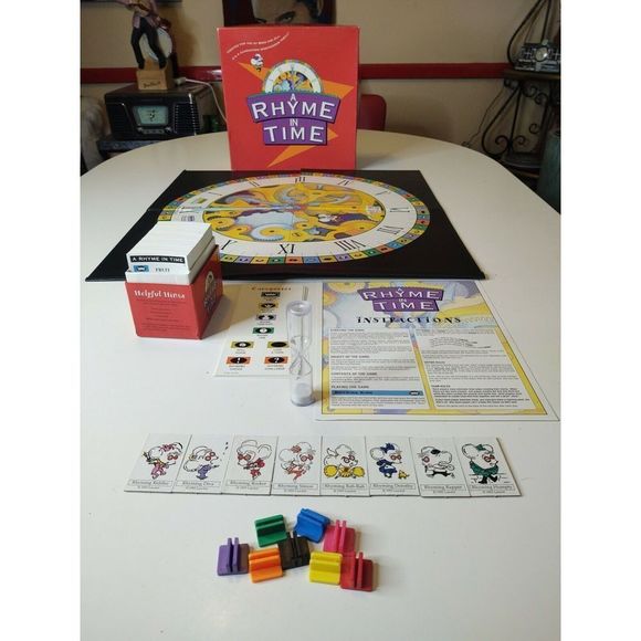 Vintage A Rhyme in Time Board Game 1993 LenArt  Party Fun Complete - Picture 1 of 10